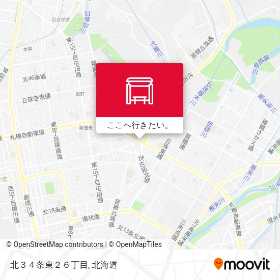 北３４条東２６丁目地図