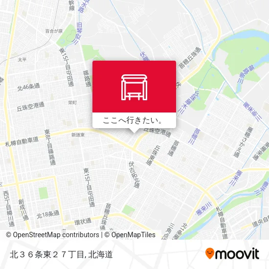 北３６条東２７丁目地図