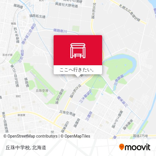 丘珠中学校地図