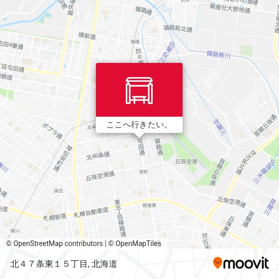 北４７条東１５丁目地図