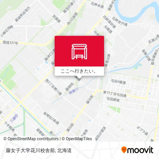 藤女子大学花川校舎前地図