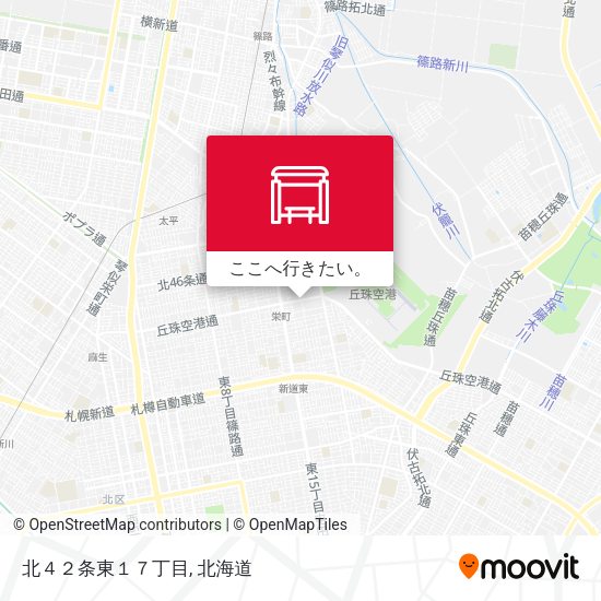 北４２条東１７丁目地図