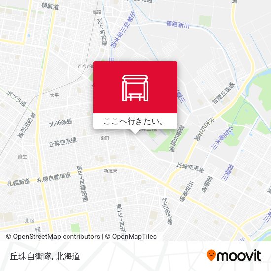 丘珠自衛隊地図