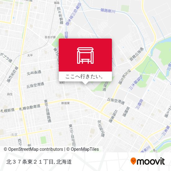 北３７条東２１丁目地図
