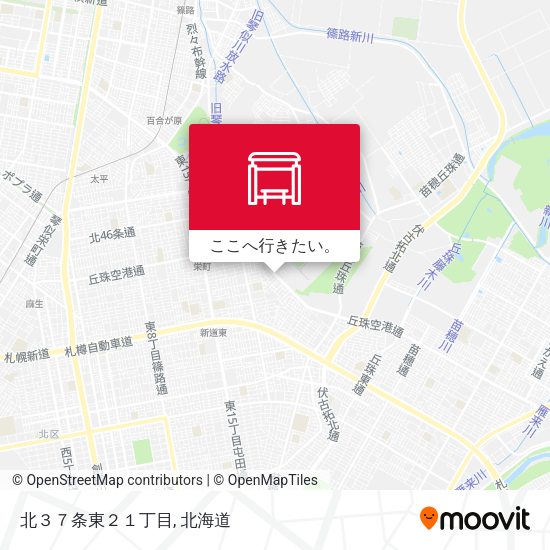 北３７条東２１丁目地図