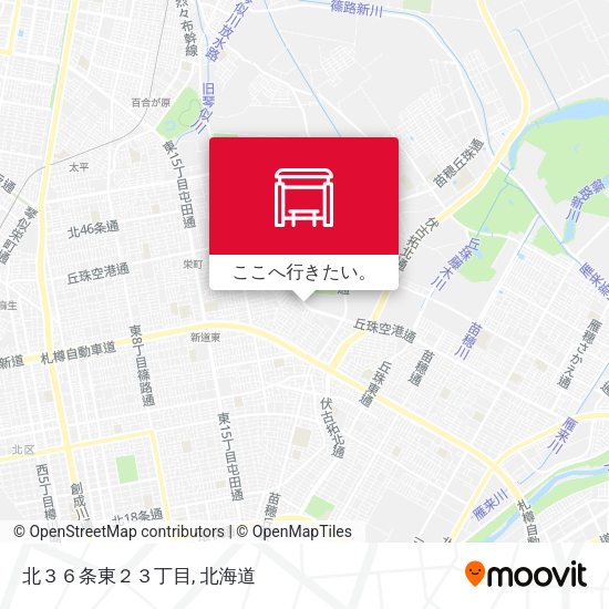 北３６条東２３丁目地図