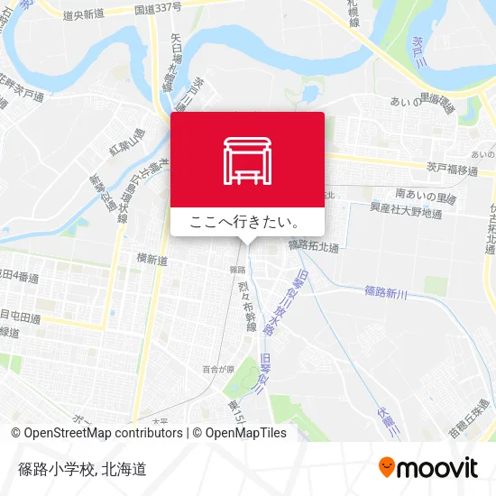 篠路小学校地図