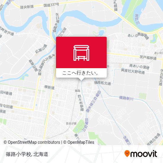 篠路小学校地図