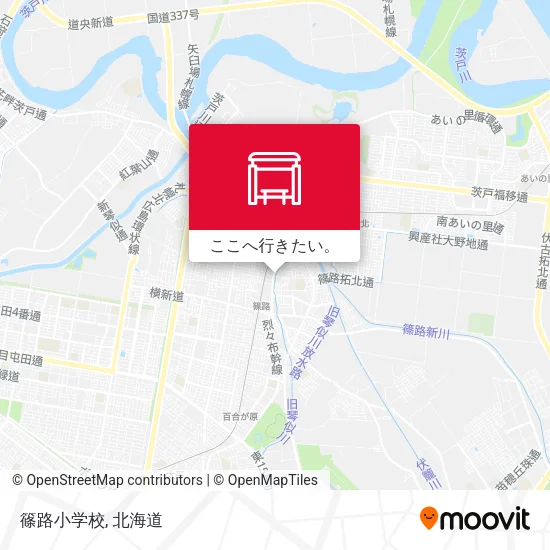 篠路小学校地図