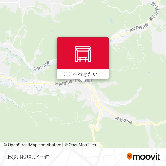 上砂川役場地図