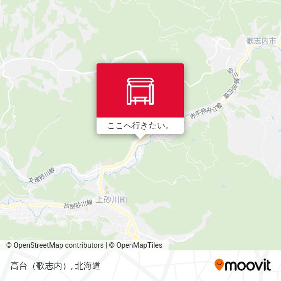 高台（歌志内）地図