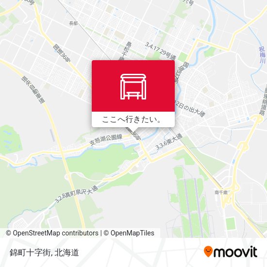 錦町十字街地図