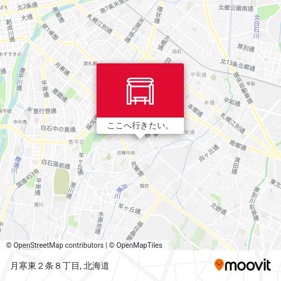 月寒東２条８丁目地図