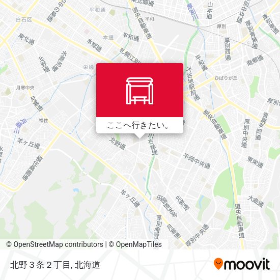 北野３条２丁目地図
