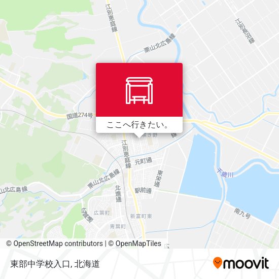 東部中学校入口地図