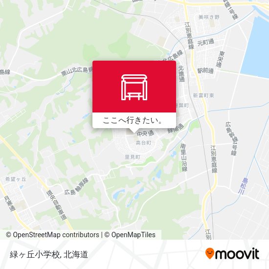 緑ヶ丘小学校地図