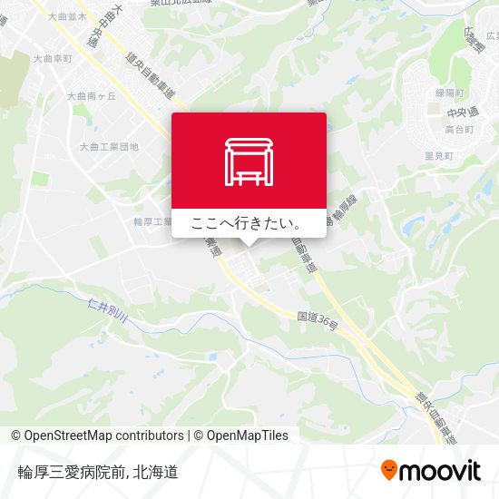 輪厚三愛病院前地図