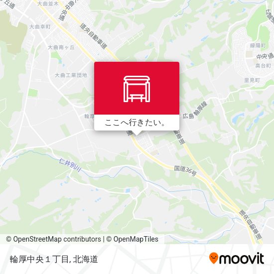 輪厚中央１丁目地図