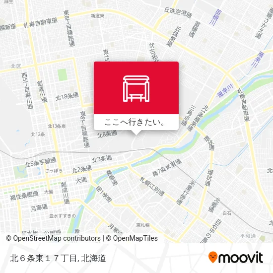 北６条東１７丁目地図