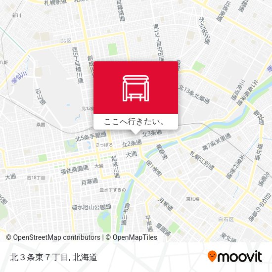北３条東７丁目地図