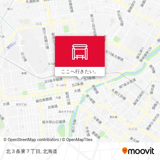 北３条東７丁目地図