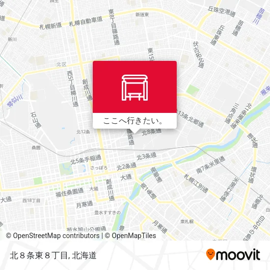 北８条東８丁目地図