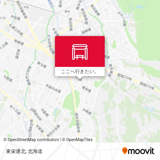 東栄通北地図