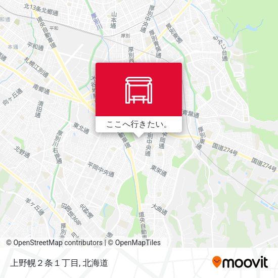 上野幌２条１丁目地図