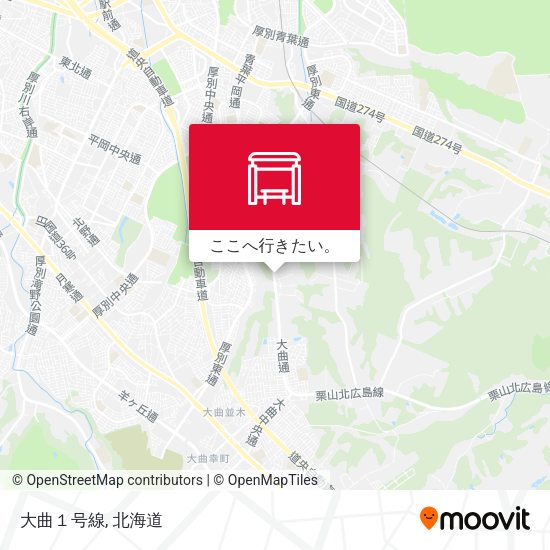 大曲１号線地図