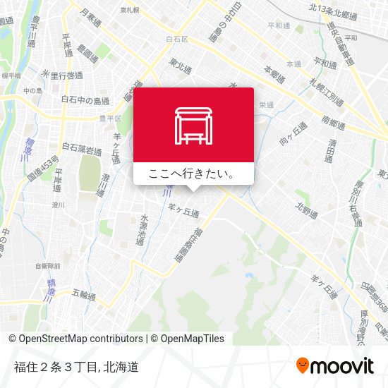 福住２条３丁目地図