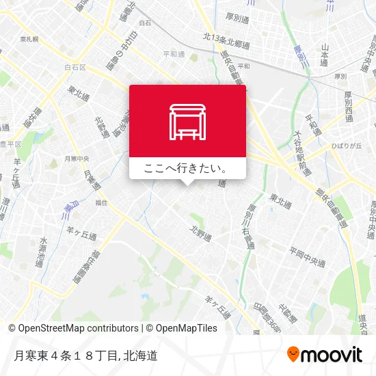 月寒東４条１８丁目地図