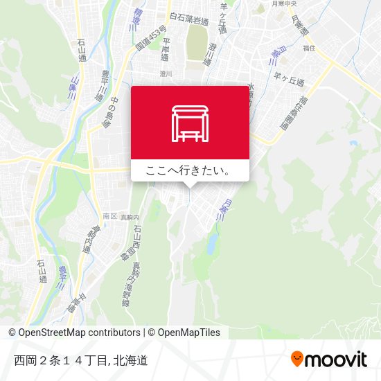 西岡２条１４丁目地図
