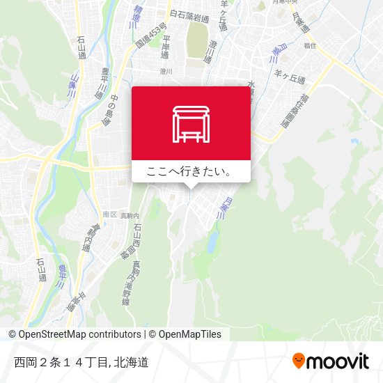 西岡２条１４丁目地図