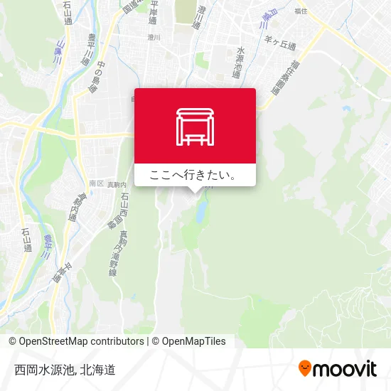 西岡水源池地図