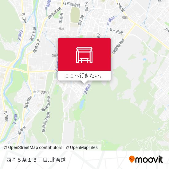 西岡５条１３丁目地図