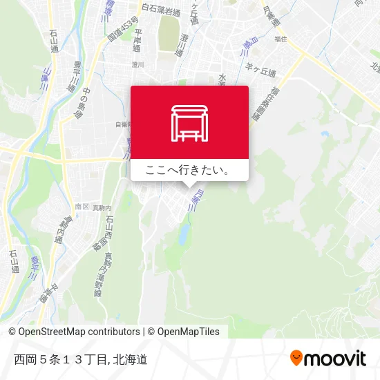 西岡５条１３丁目地図