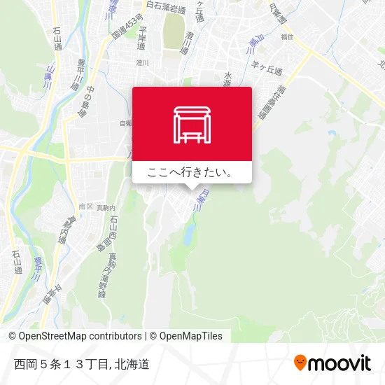 西岡５条１３丁目地図