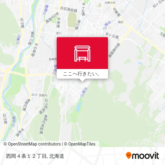 西岡４条１２丁目地図