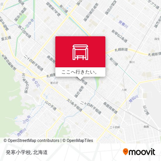 発寒小学校地図