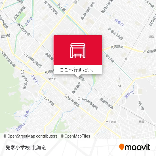 発寒小学校地図