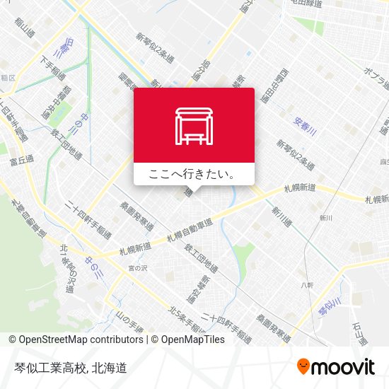 琴似工業高校地図