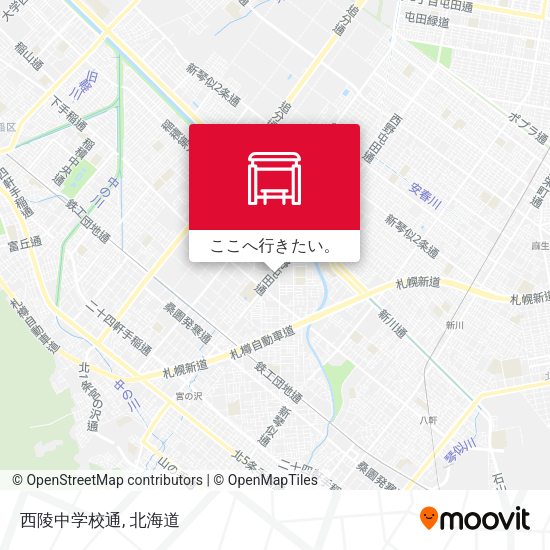 西陵中学校通地図