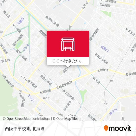 西陵中学校通地図