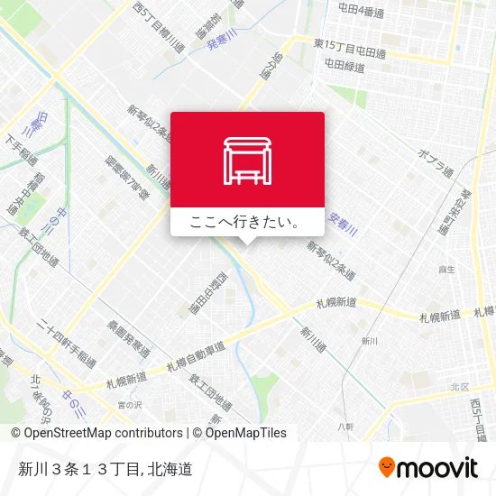 新川３条１３丁目地図