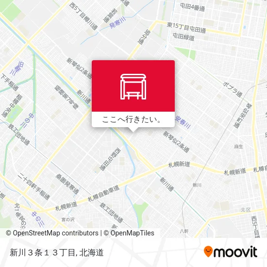新川３条１３丁目地図