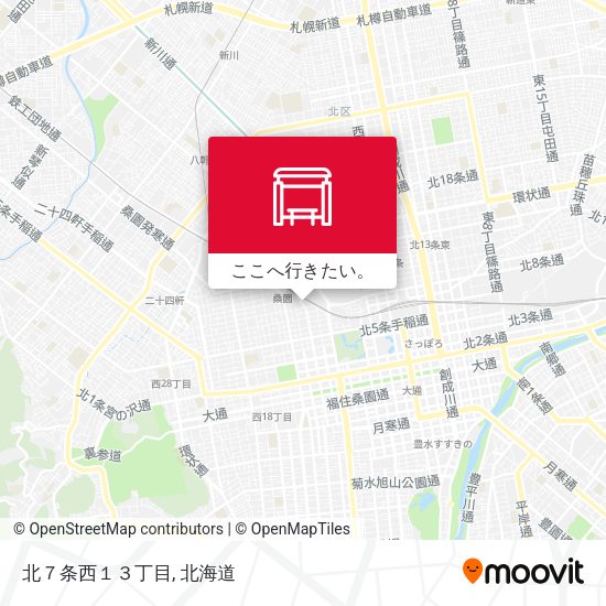 北７条西１３丁目地図