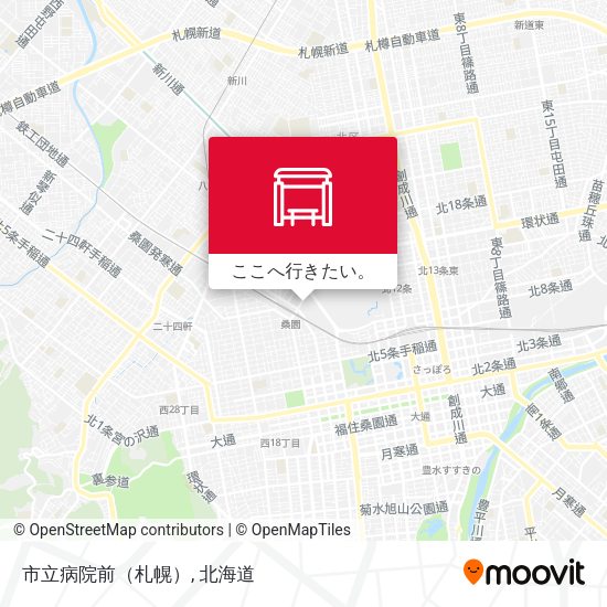 市立病院前（札幌）地図