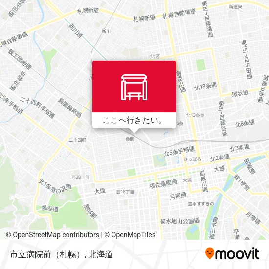 市立病院前（札幌）地図