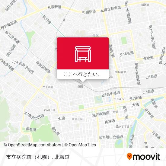 市立病院前（札幌）地図