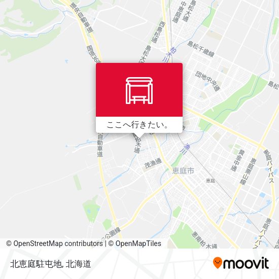 北恵庭駐屯地地図